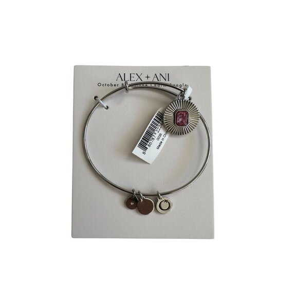 ALEX & ANI October Birthstone Bangle Bracelet NEW with tags - Picture 3 of 6